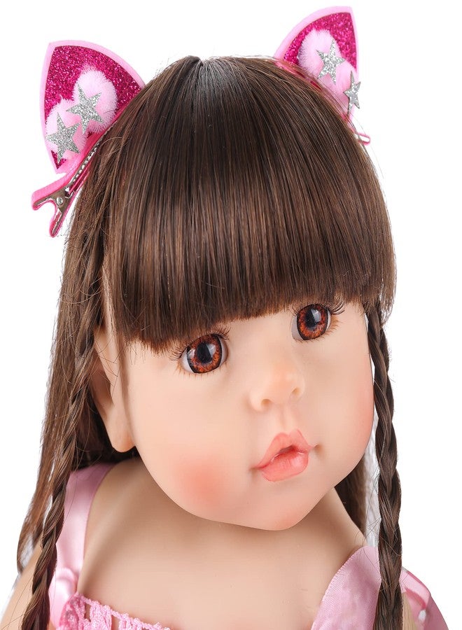 CHAREX Reborn Baby Dolls Silicone Full Body Handmade Realistic Lifelike Toddler/Newborn Dolls Girl, Waterproof Bath Dolls for Age 3+,Christmas Reborn Gift Set, 18 Inch - Image 4
